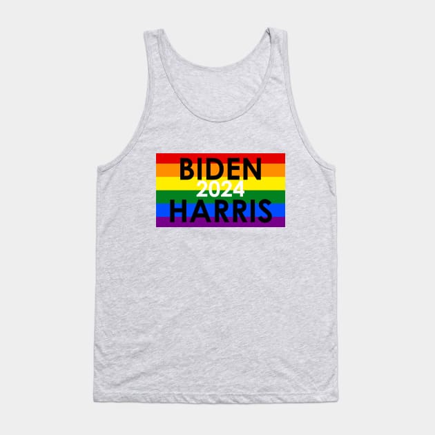 Biden Harris 2024 LGBTQ+ PRIDE Tank Top by Discotish